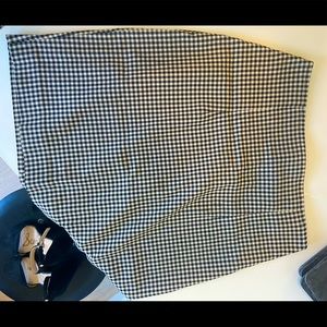 HIGH WAIST HOUNDSTOOTH SKIRT